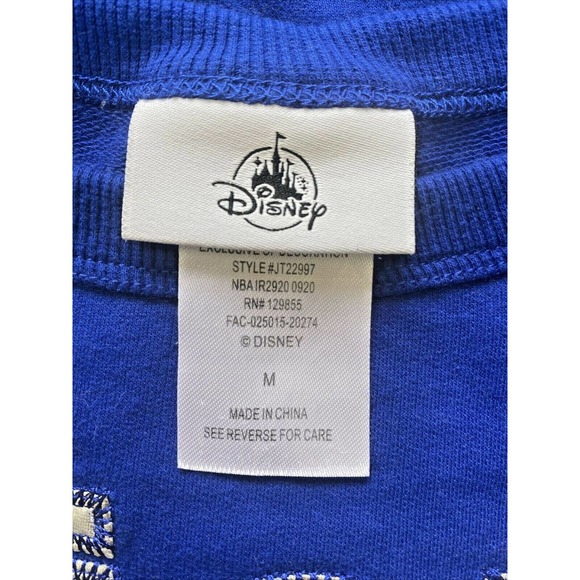 DISNEY Walt Disney World Wishes Come True Blue & Silver Pullover Sweatshirt M - Picture 6 of 6